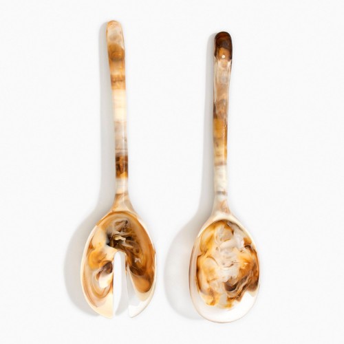 Dinosaur Designs Long Stone Servers - Light Horn
